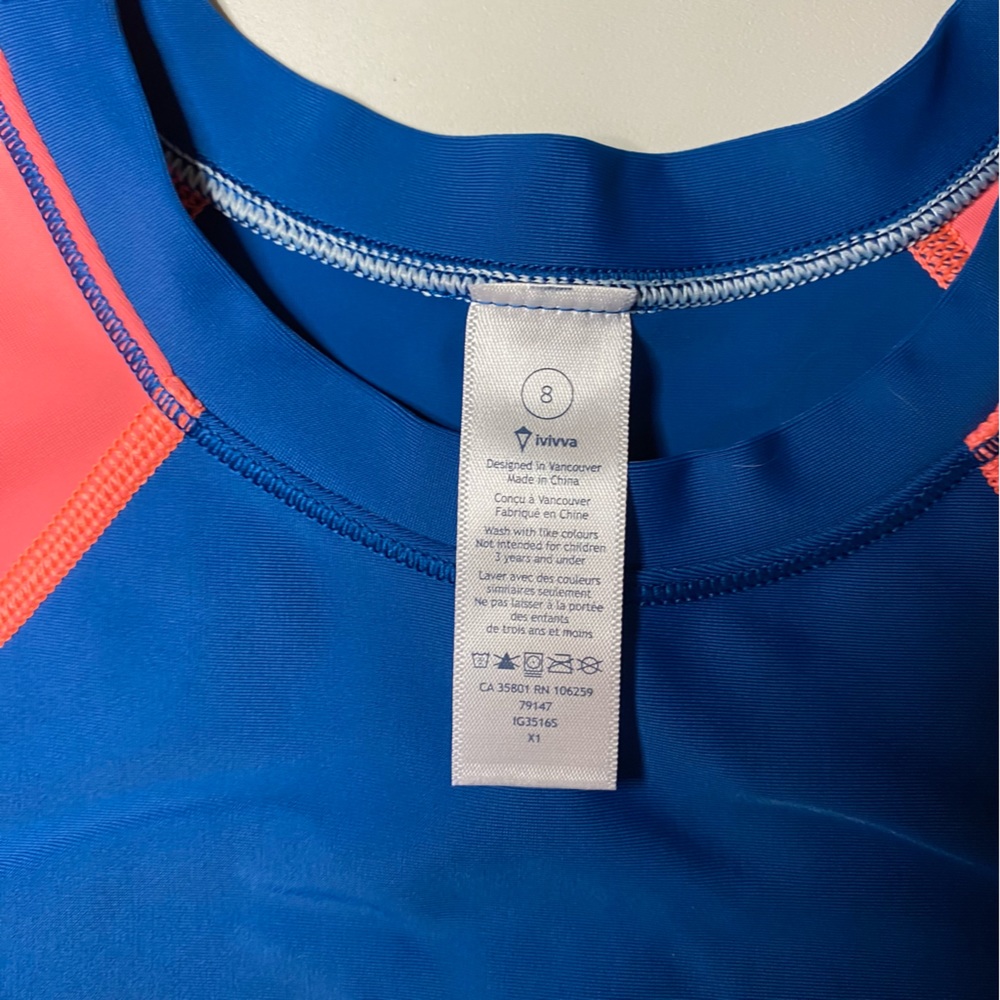 Ivivva Jet Set Blue Underwater Paradise Rashguard - Picture 4 of 7